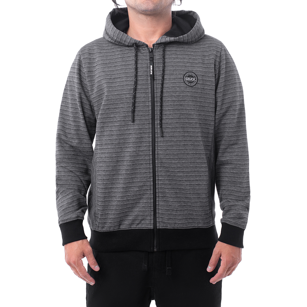 Polera Franela C/Cap Regular Fit Luckway Black Charcoal | Gzuck