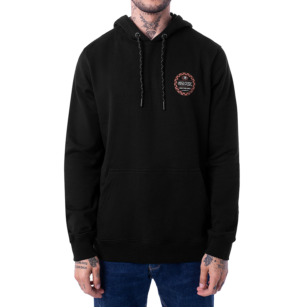 Polera Franela C Cap Regular Fit Isvert Black Gzuck